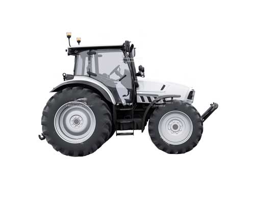 white tractor