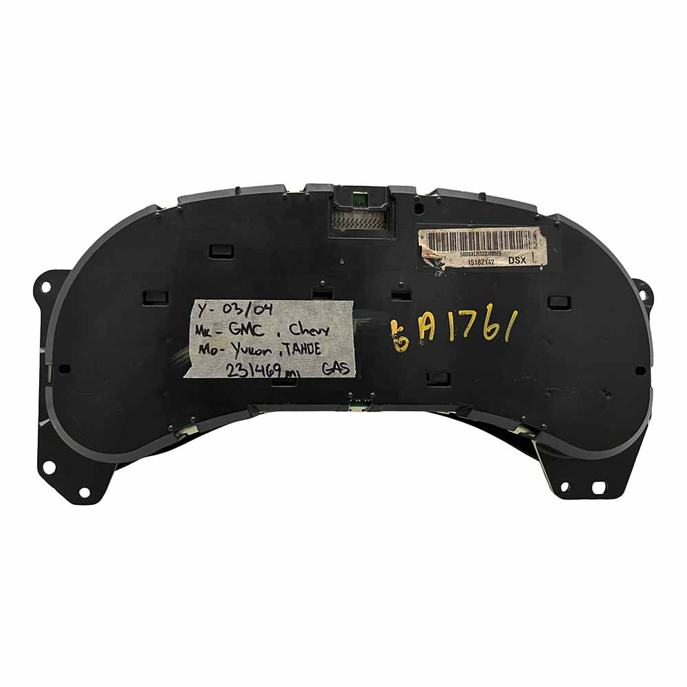 2003-2004 GMC YUKON USED INSTRUMENT CLUSTER PART# 15182142