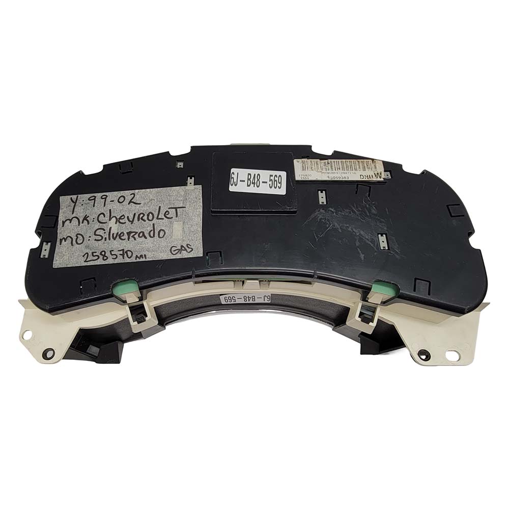 1999-2002 CHEVY SILVERADO USED INSTRUMENT CLUSTER PART# 15059383