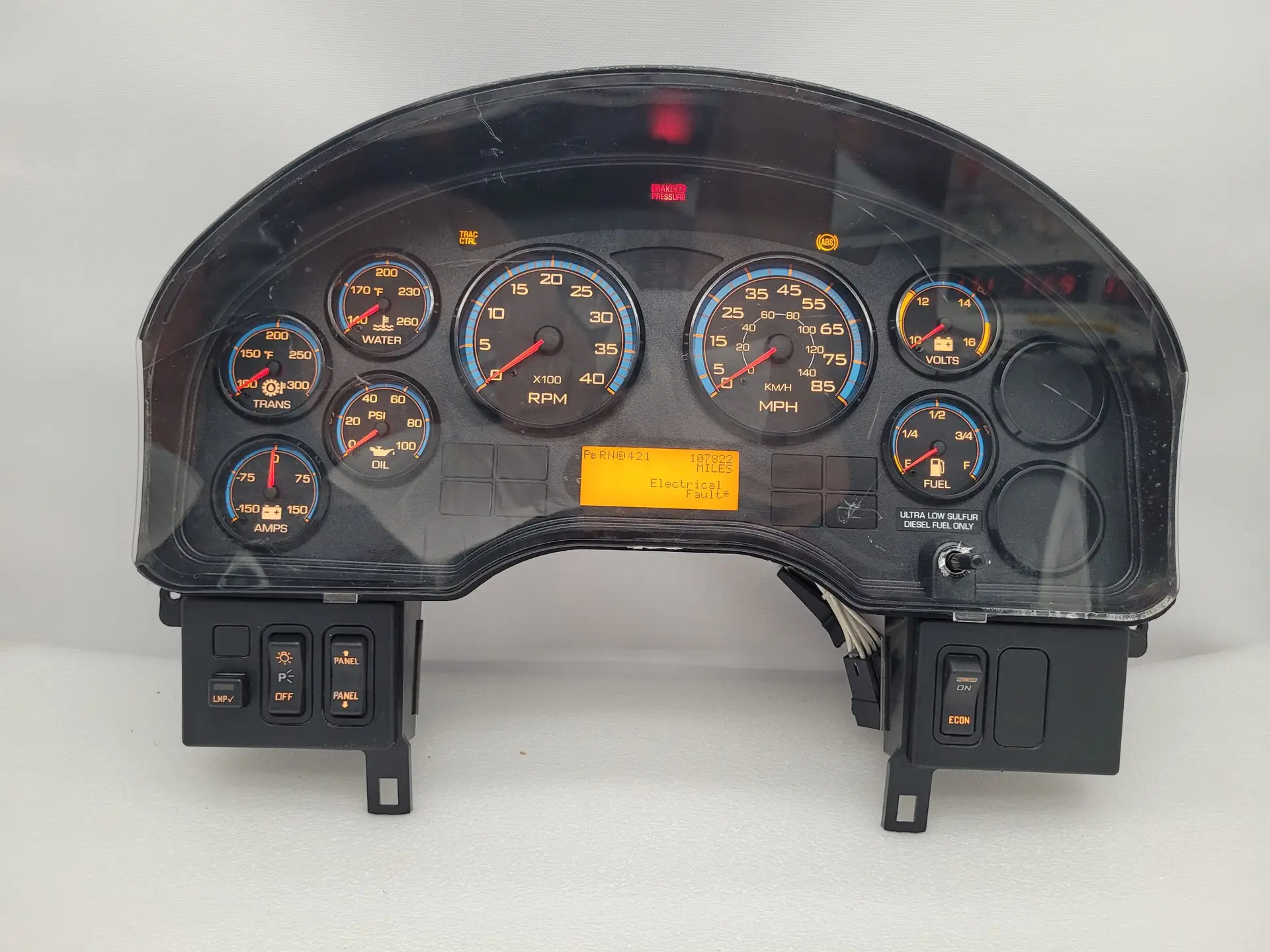 2010-2016 INTERNATIONAL PB105 USED INSTRUMENT CLUSTER PART #3803476F95 6J B1 5 front2010 2016 International 4300 Instrument Cluster scaled