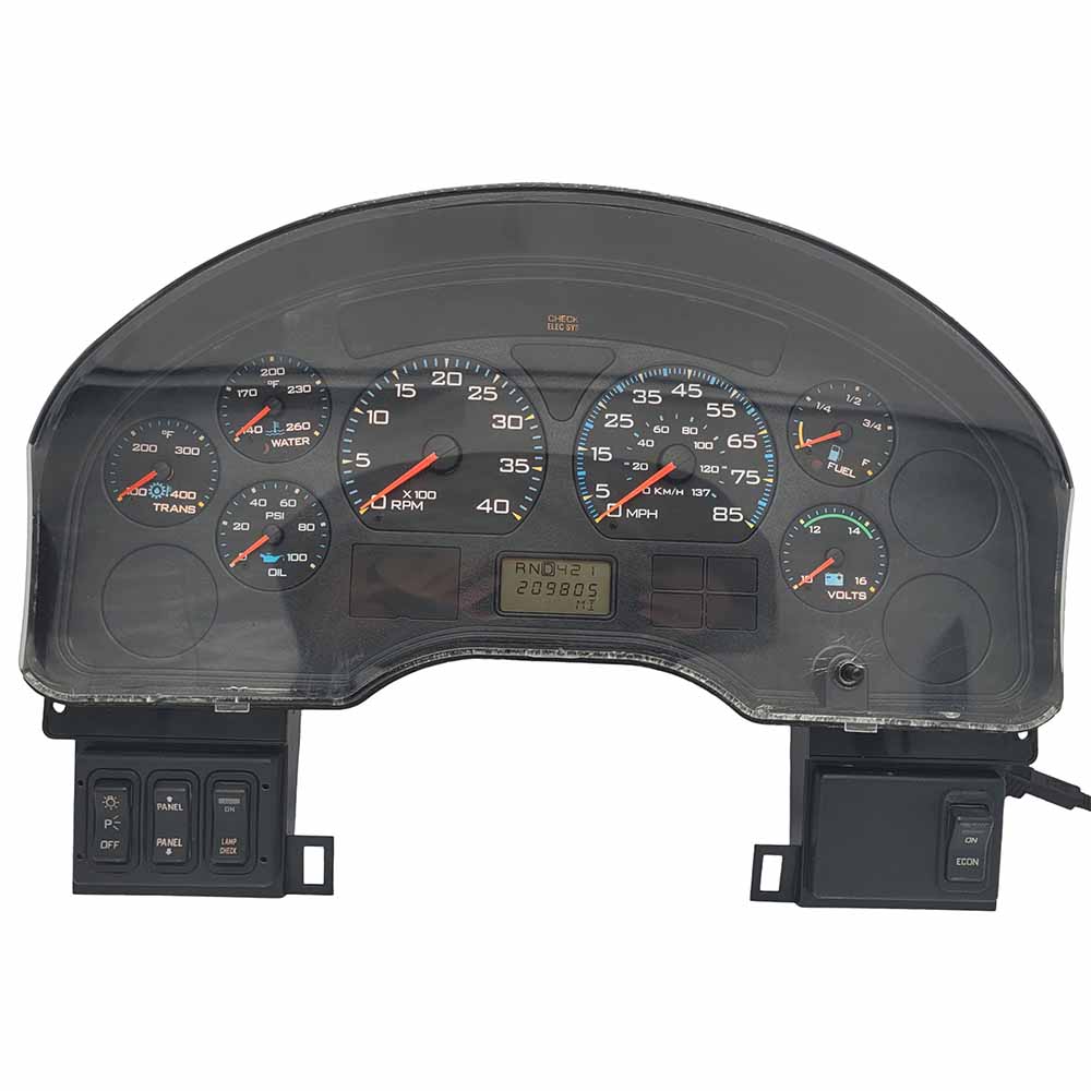 2005-2007 INTERNATIONAL 4300 USED INSTRUMENT CLUSTER PART #3587198F93 6J B11 76 front2005 2007 INTERNATIONAL 4300 Instrument Cluster