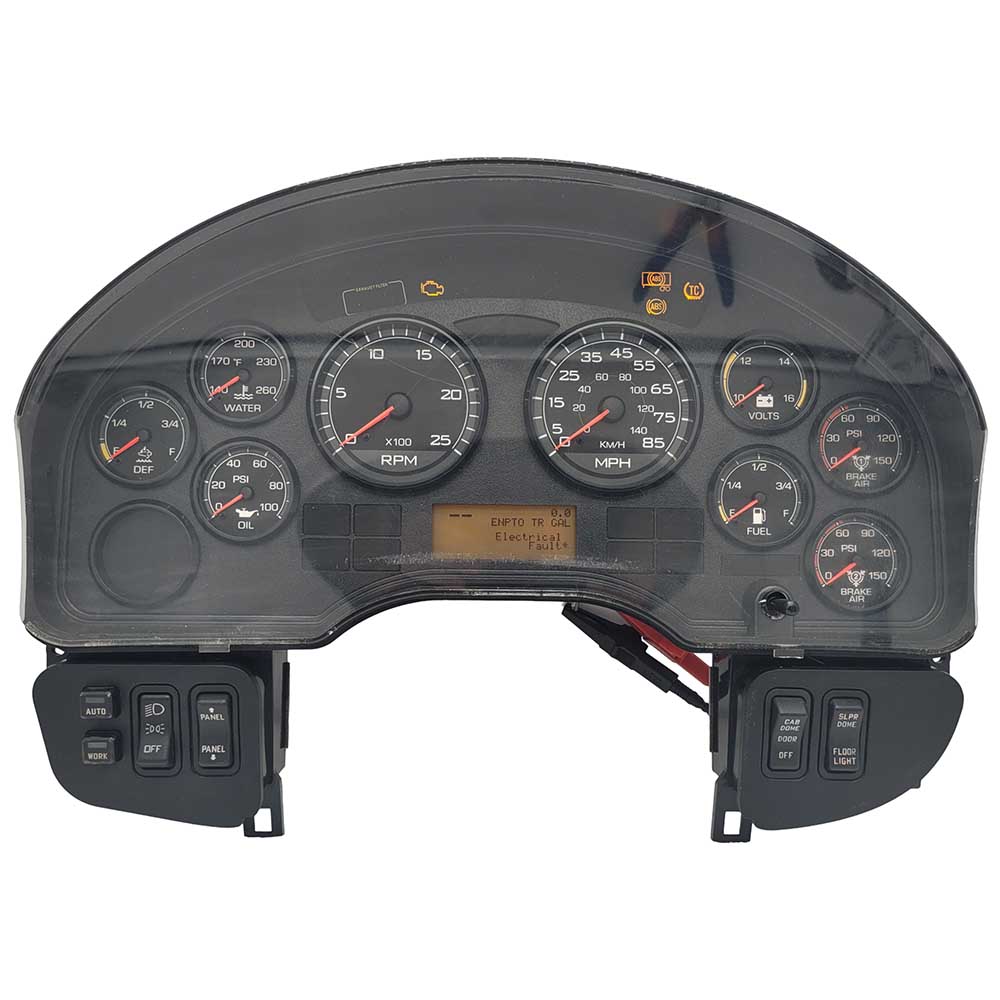 2014-2017 INTERNATIONAL PROSTAR USED INSTRUMENT CLUSTER PART #6112194C93 6J B12 86 front2014 2017 INTERNATIONAL PROSTAR Instrument Cluster