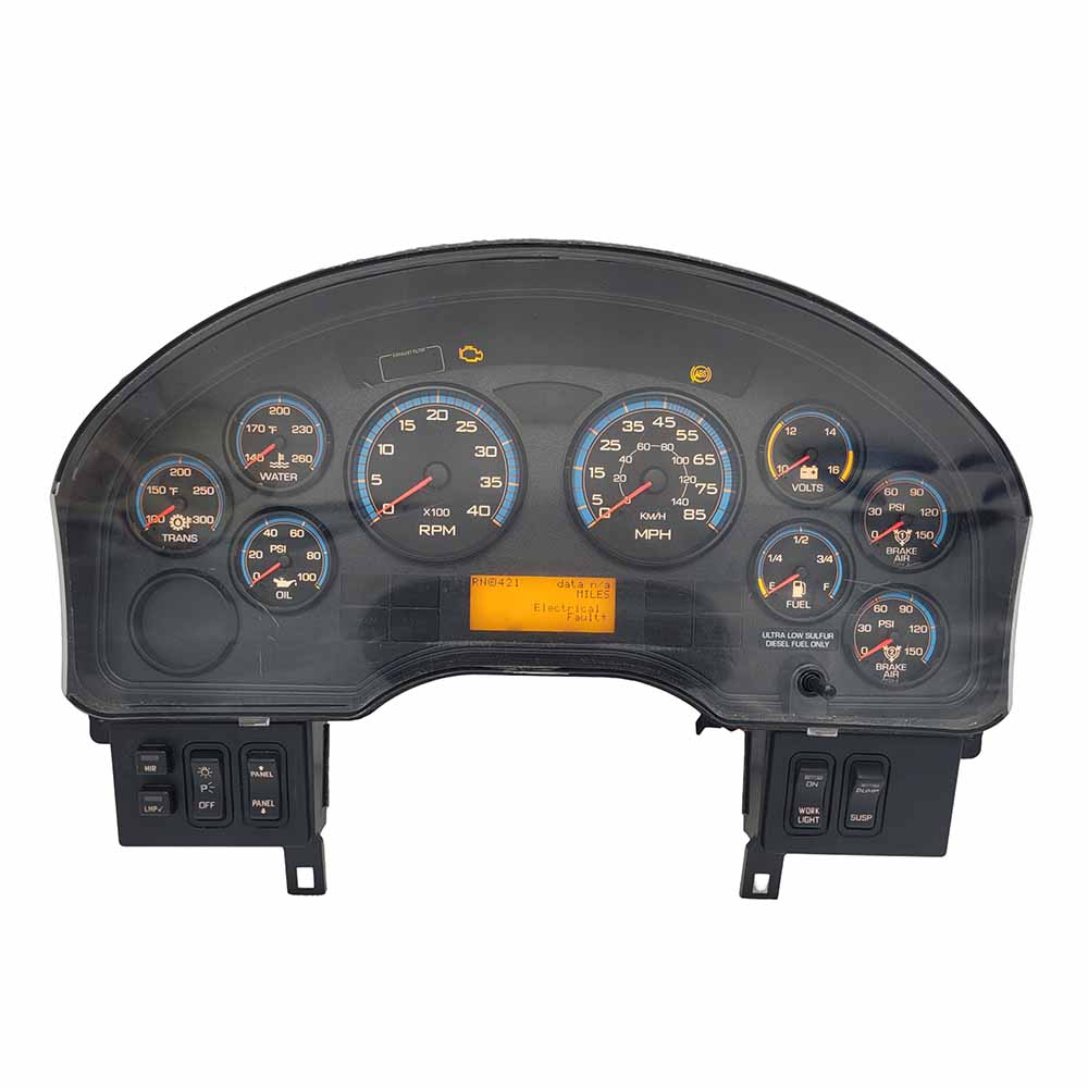 2003-2004 INTERNATIONAL 4300 USED INSTRUMENT CLUSTER PART #3576990C94 6J B13 96 front2003 2004 INTERNATIONAL 4300 Instrument Cluster