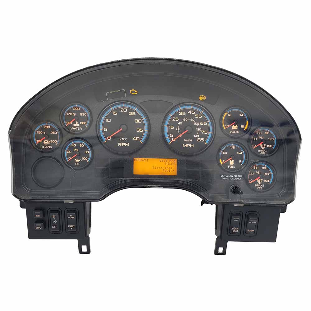 2010-2016 INTERNATIONAL DURASTAR 4400 USED INSTRUMENT CLUSTER PART #3868370C91 6J B13 97 front2010 2016 INTERNATIONAL DURASTAR 4400 Instrument Cluster