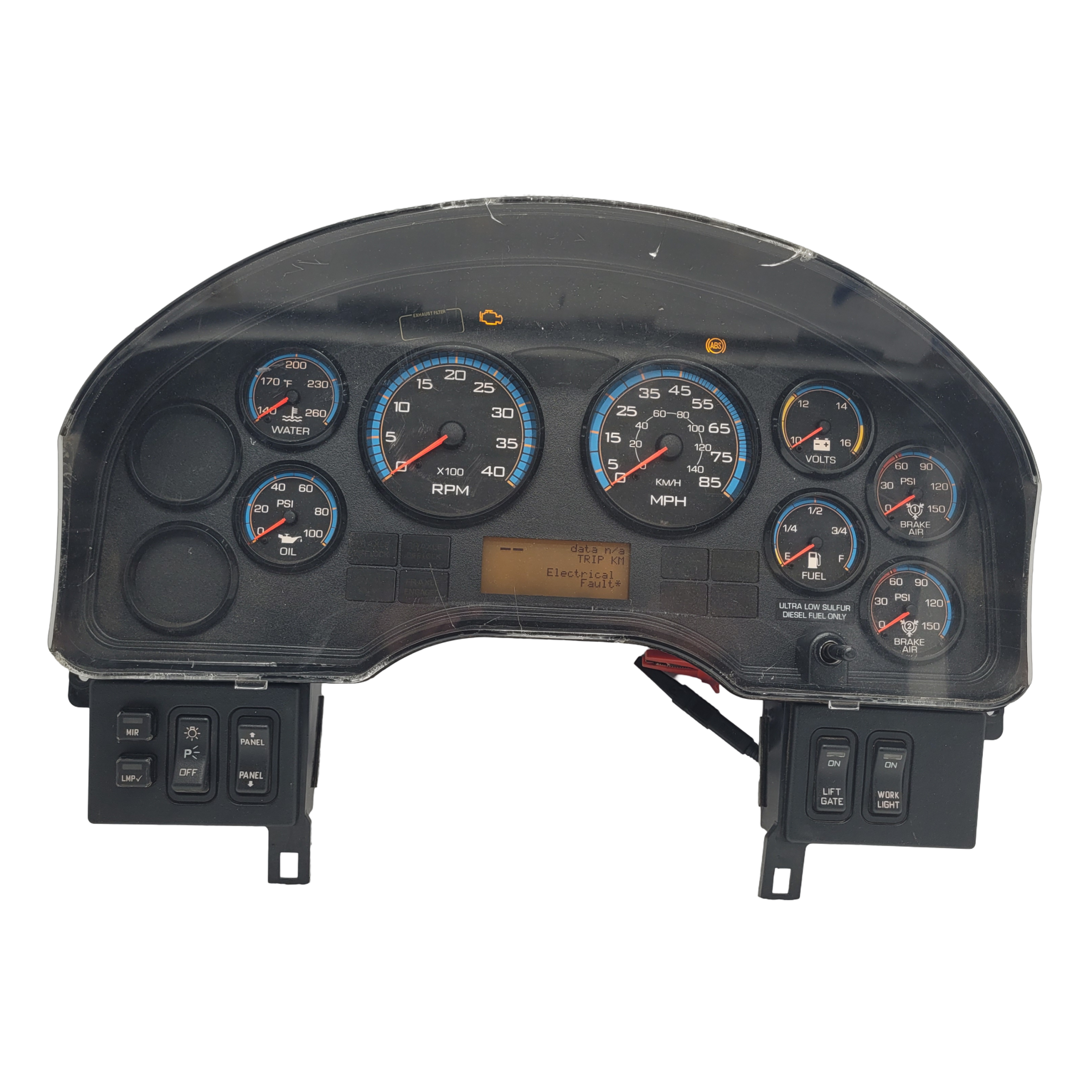 2010-2016 INTERNATIONAL USED INSTRUMENT CLUSTER PART # 6J B14 105 front2010 2016 INTERNATIONAL PB105 Instrument Cluster scaled