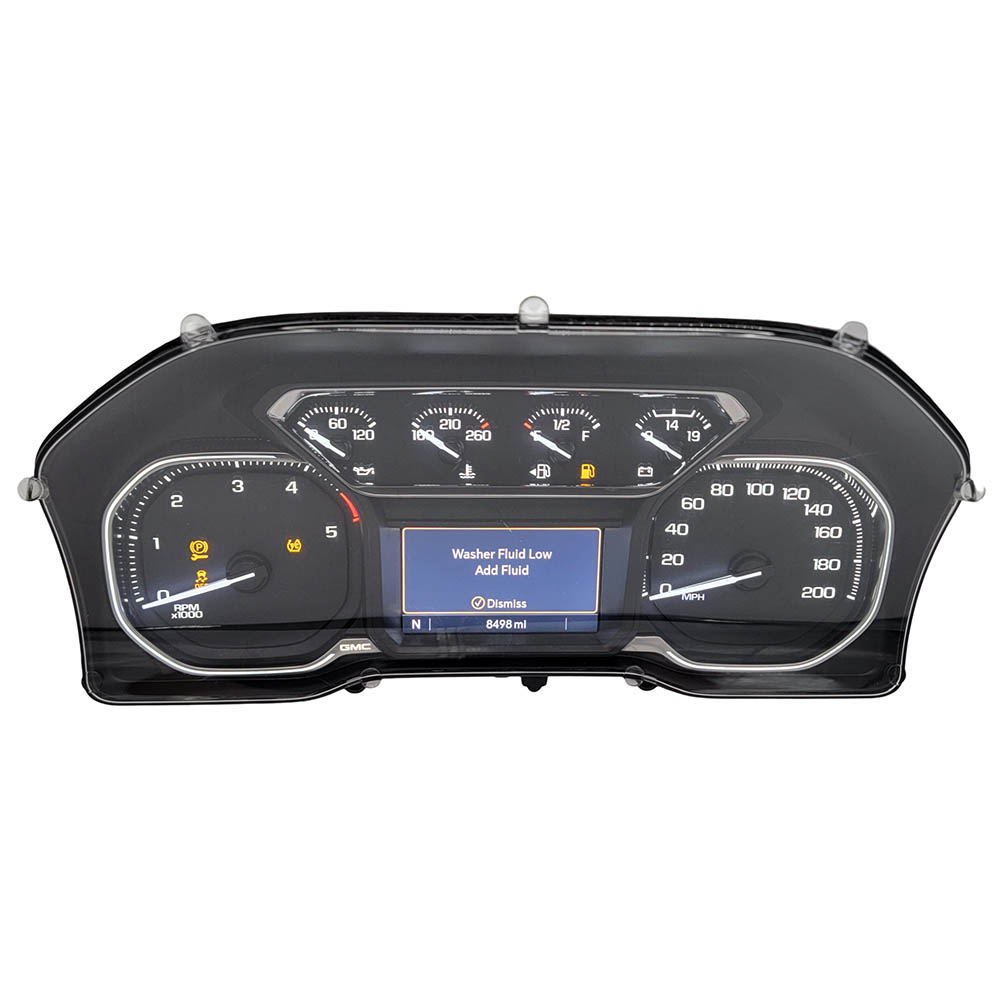 2023 CHEVROLET SILVERADO HD USED INSTRUMENT CLUSTER PART #84960248/ 812610798 6J B140 1808 front2023 Chevrolet Silverado HD Instrument Cluster