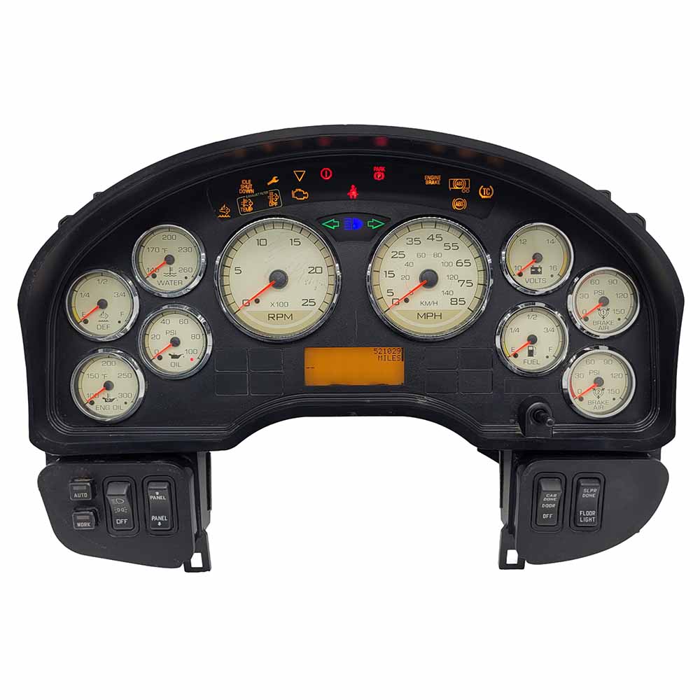 2014-2017 INTERNATIONAL PROSTAR USED INSTRUMENT CLUSTER PART #6112230C92 6J B15 110 front2014 2017 INTERNATIONAL PROSTAR Instrument Cluster