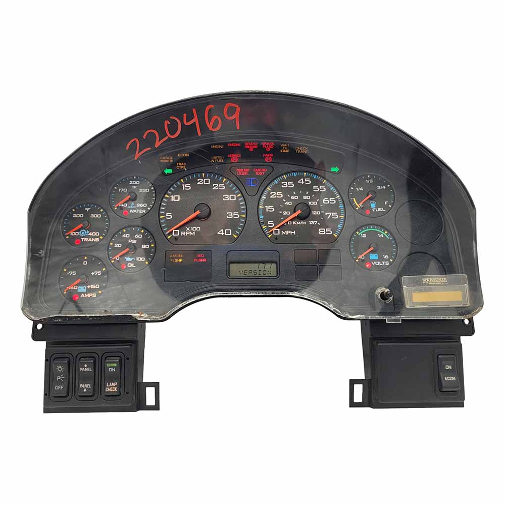 2005-2007 INTERNATIONAL 4300 USED INSTRUMENT CLUSTER PART #3581055C95 6J B20 153 front2005 2007 INTERNATIONAL 4300 Instrument Cluster