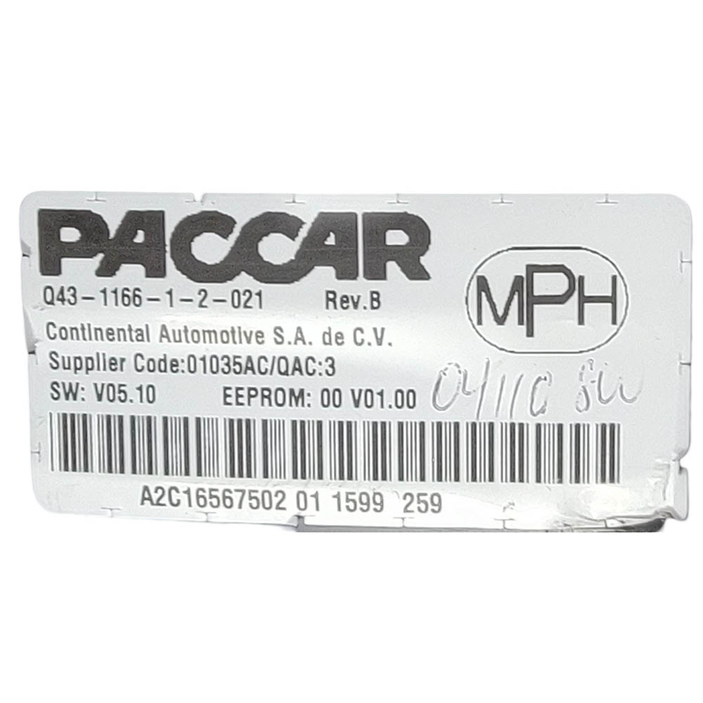 2012 KENWORTH T680 USED INSTRUMENT CLUSTER PART #Q43-1166-1-2-021