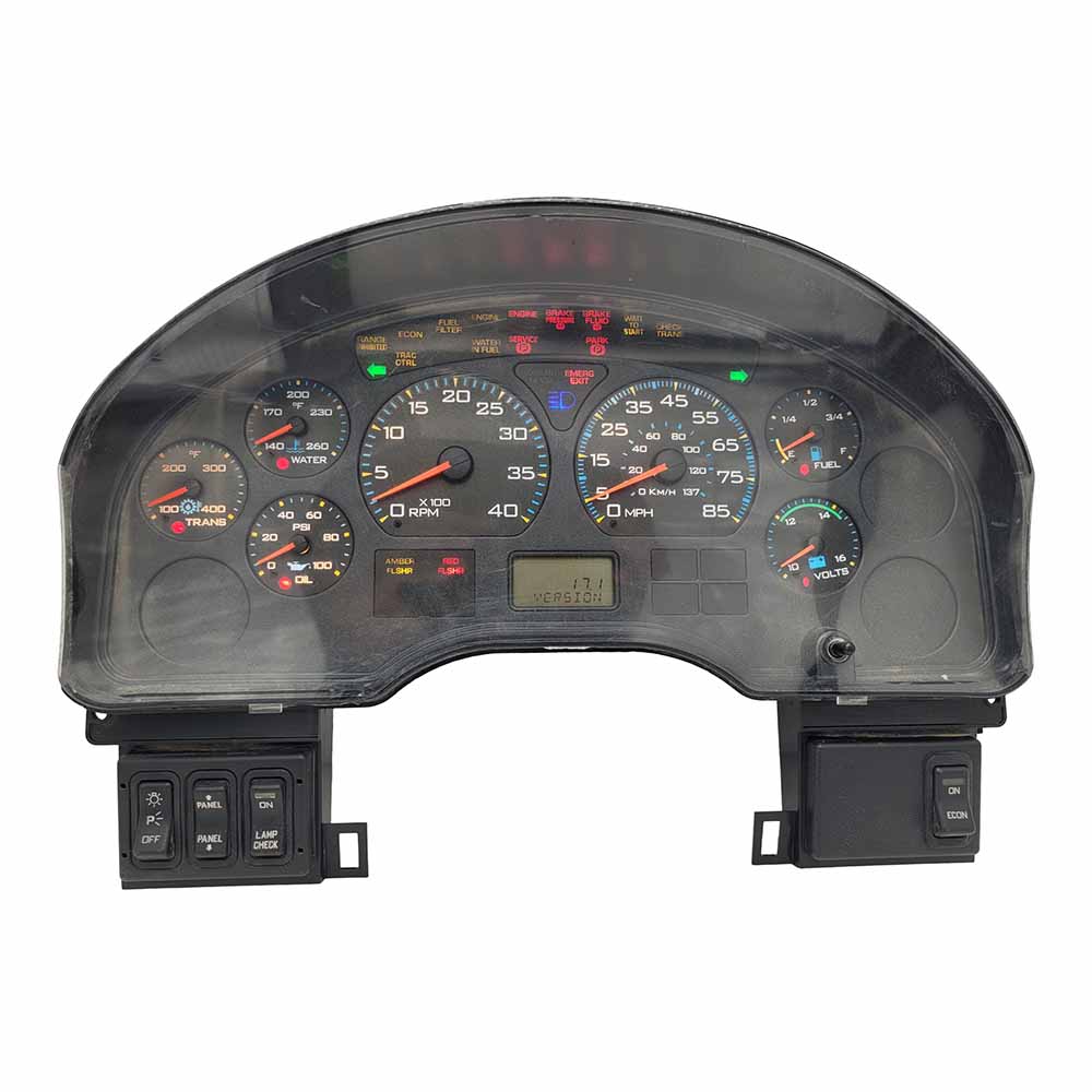 2005-2009 INTERNATIONAL 4300 USED INSTRUMENT CLUSTER PART #3581055C95 6J B24 184 front2002 2009 INTERNATIONAL 4300 Instrument Cluster