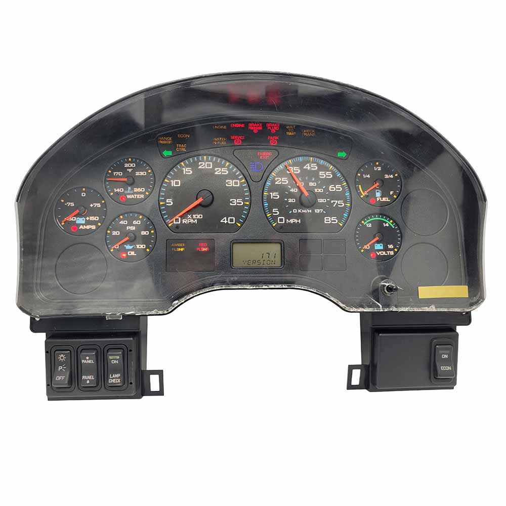 2005-2009 INTERNATIONAL 4300 USED INSTRUMENT CLUSTER PART #35811055C95 6J B24 188 front2005 2009 INTERNATIONAL 4300 Instrument Cluster