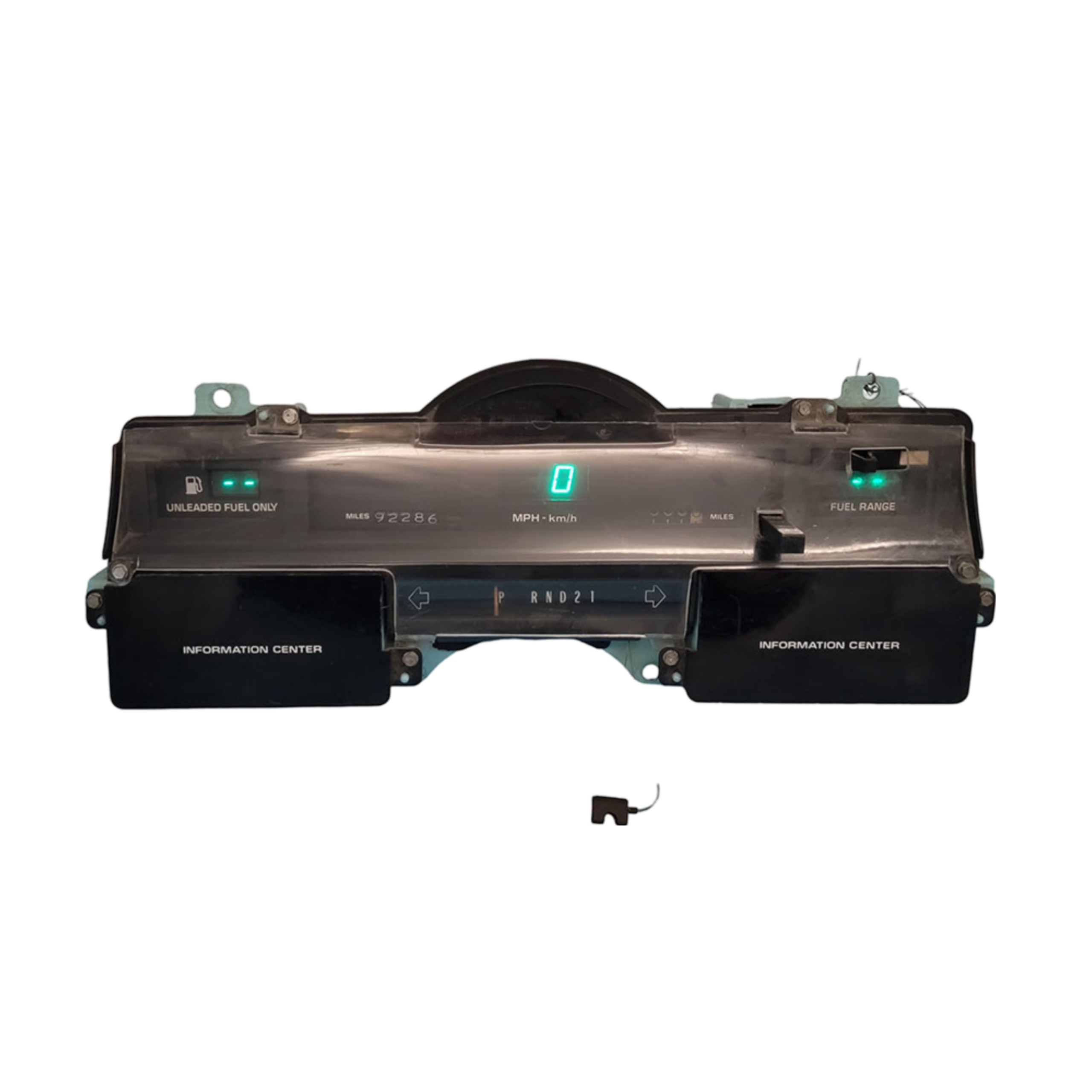 1981 CADILLAC EL DORADO/SEVILLE USED INSTRUMENT CLUSTER PART #25018671 6J B257 2566 front1981 Cadillac El Dorado Seville Instrument Cluster scaled