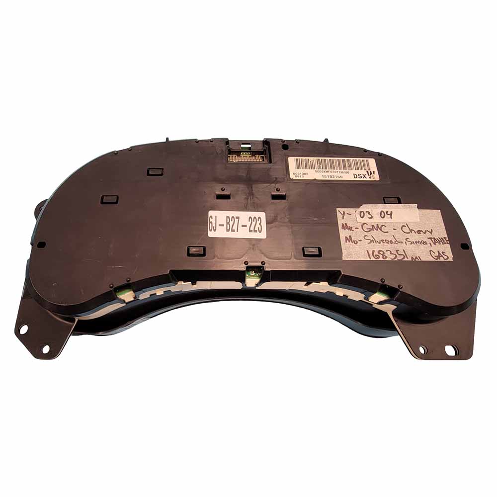 2003-2004 CHEVY SILVERADO USED INSTRUMENT CLUSTER PART #15182150