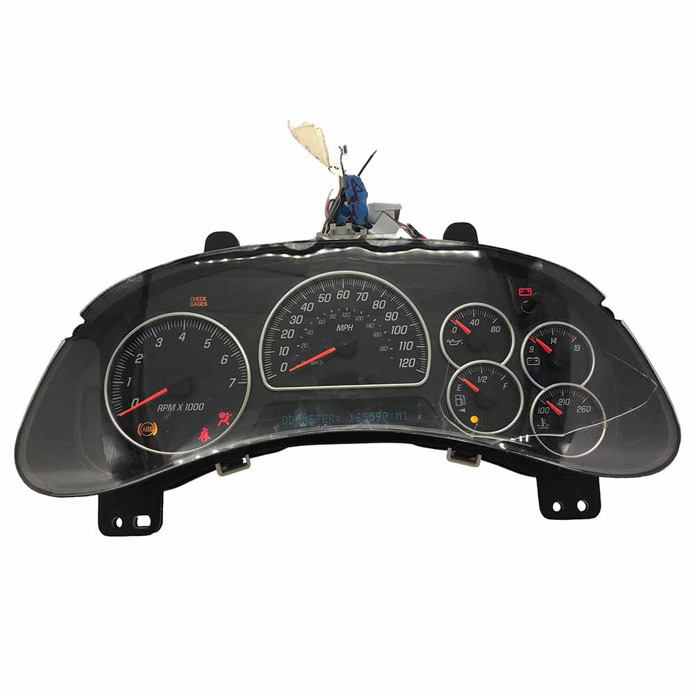 2002-2006 CHEVY ENVOY USED INSTRUMENT CLUSTER PART #1519544 6J B27 224 front2002 2006 CHEVY ENVOY Instrument Cluster