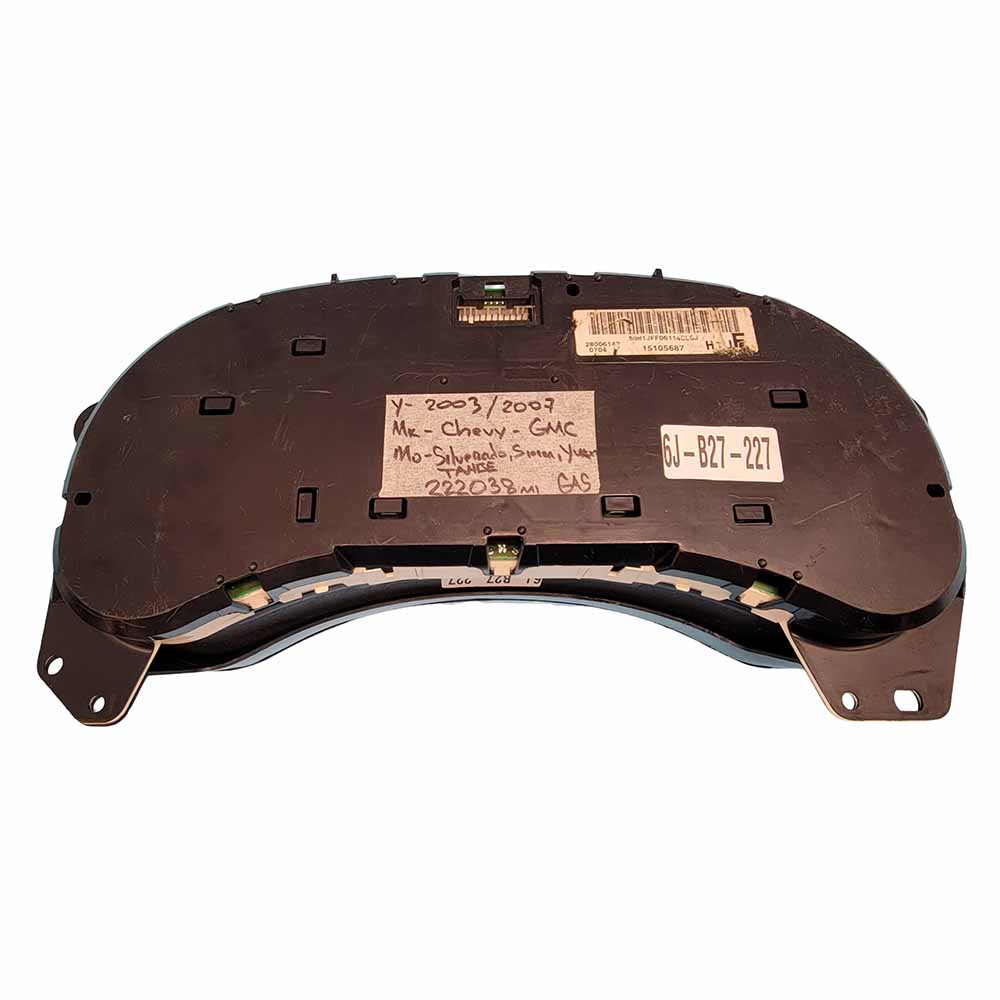 2003-2007 CHEVY SILVERADO USED INSTRUMENT CLUSTER PART #15105687