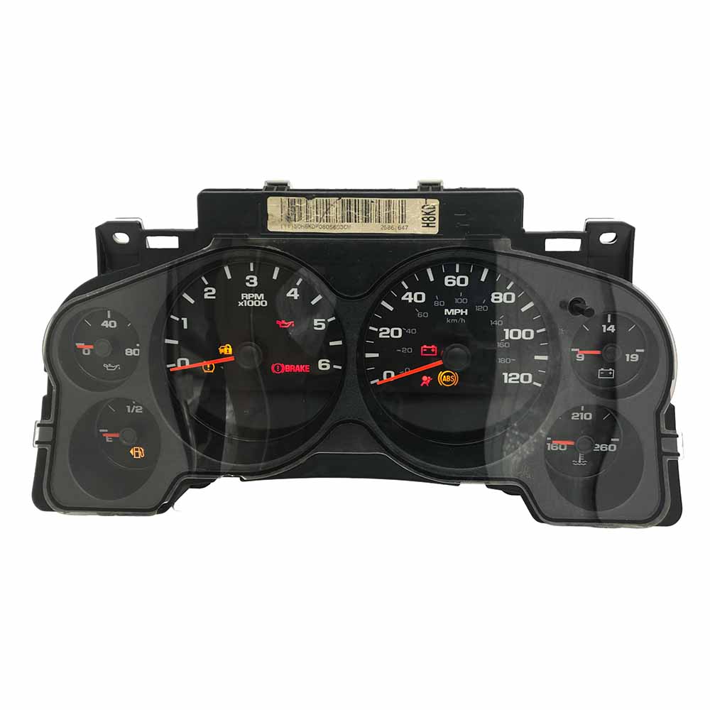 2007-2014 CHEVY SILVERADO USED INSTRUMENT CLUSTER PART #28103107 6J B28 236 front2007 2014 CHEVY SILVERADO Instrument Cluster