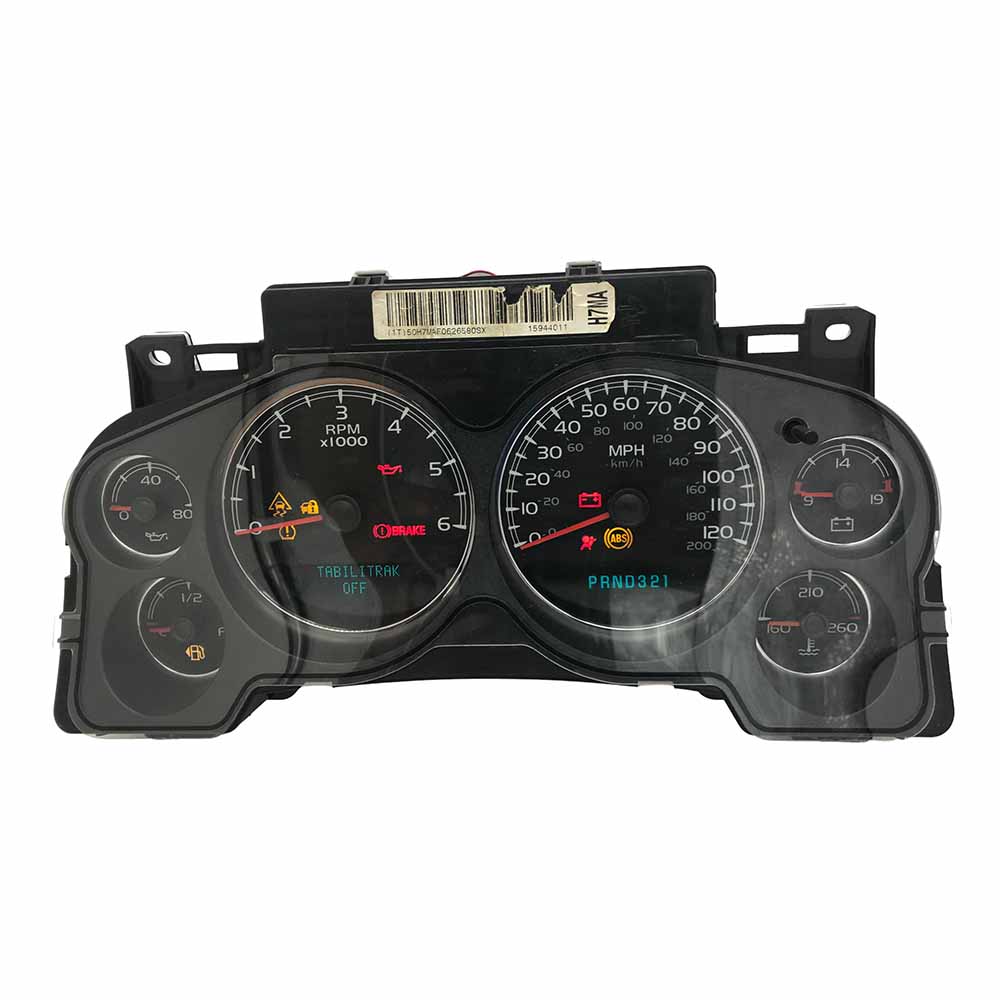 2007-2014 CHEVY SILVERADO USED INSTRUMENT CLUSTER PART #28072230 6J B28 239 front2007 2014 CHEVY SILVERADO Instrument Cluster