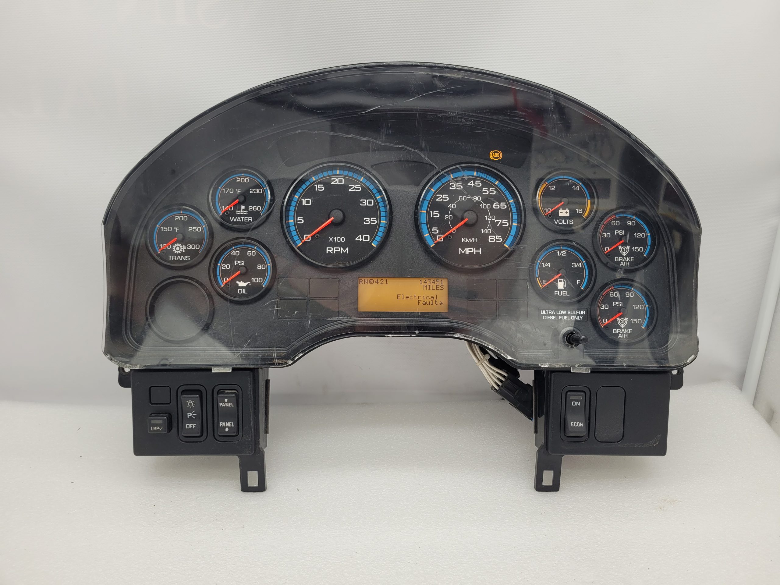 2007-2012 INTERNATIONAL 4300 USED INSTRUMENT CLUSTER PART #3803476F92 6J B3 19 front2010 2016 International 4300 Instrument Cluster2 scaled