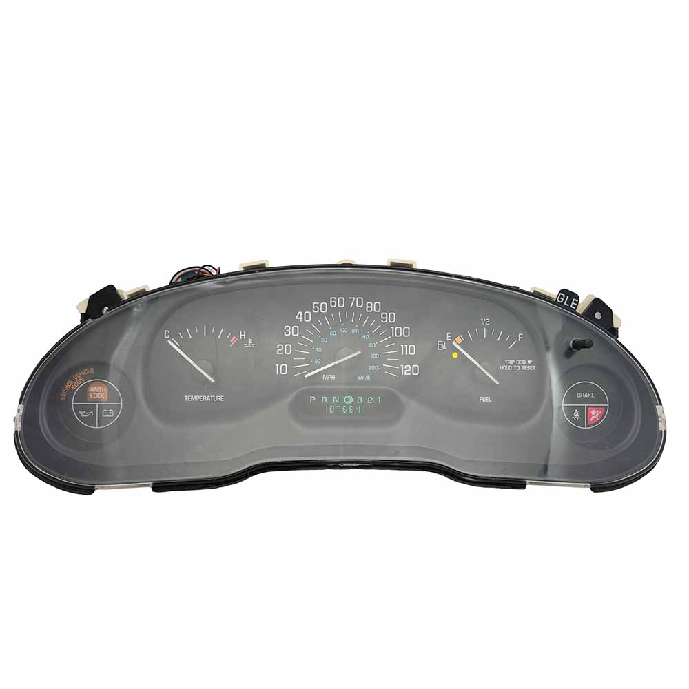 1999-2005 BUICK CENTURY USED INSTRUMENT CLUSTER PART #O9382854 6J B30 264 front1999 2005 CHEVY CENTURY Instrument Cluster