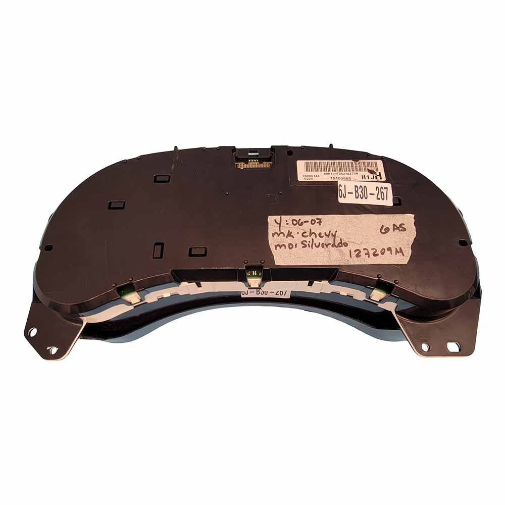 2006-2007 CHEVY SILVERADO USED INSTRUMENT CLUSTER PART #15105688