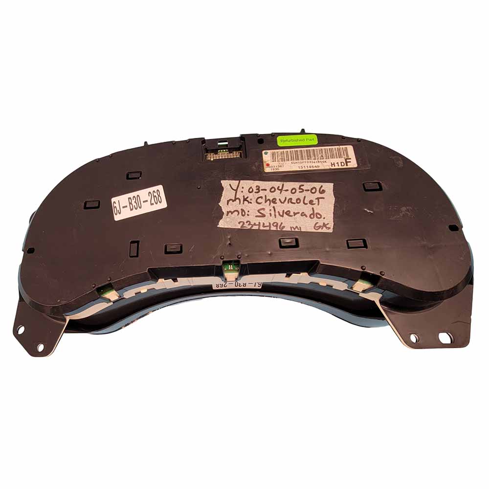 2003-2006 CHEVY SILVERADO USED INSTRUMENT CLUSTER PART #15114649