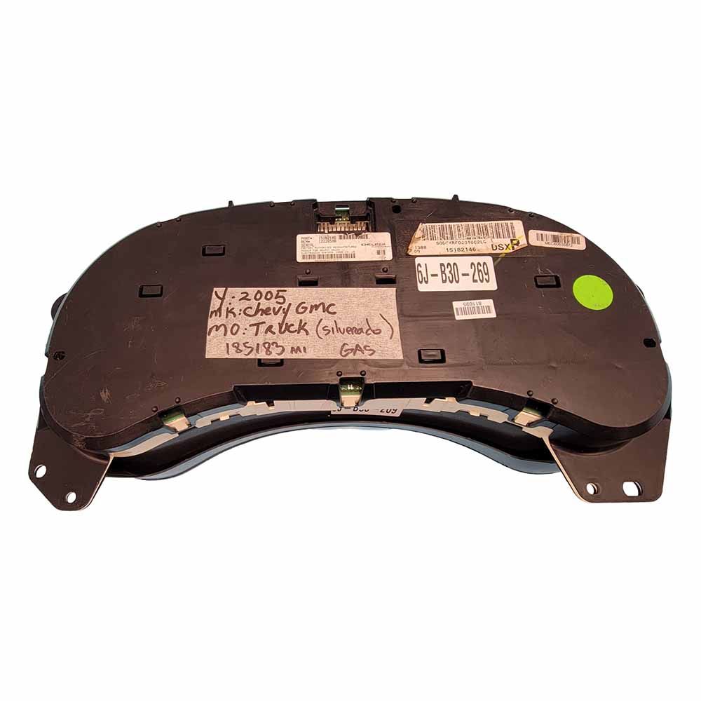 2005 CHEVY SILVERADO USED INSTRUMENT CLUSTER PART #15182146