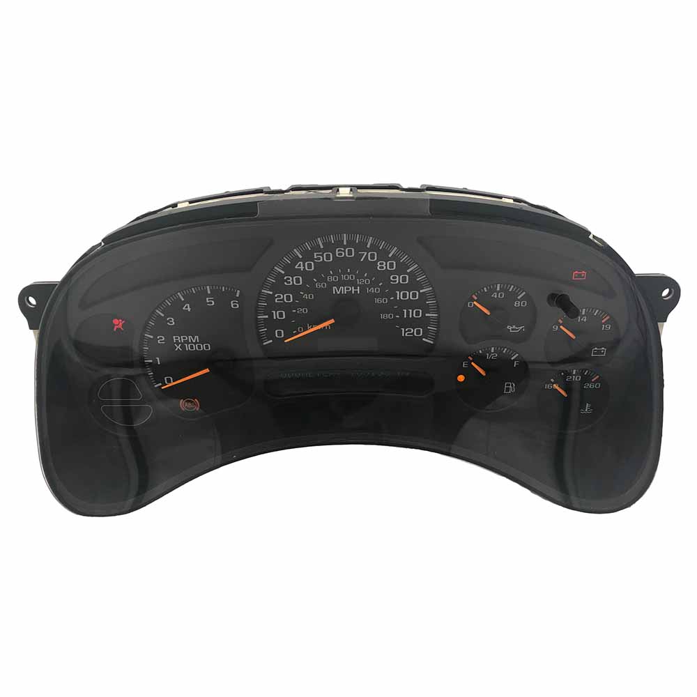 2005 CHEVY SILVERADO USED INSTRUMENT CLUSTER PART #15182146 6J B30 269 front2005 CHEVY SILVERADO Instrument Cluster