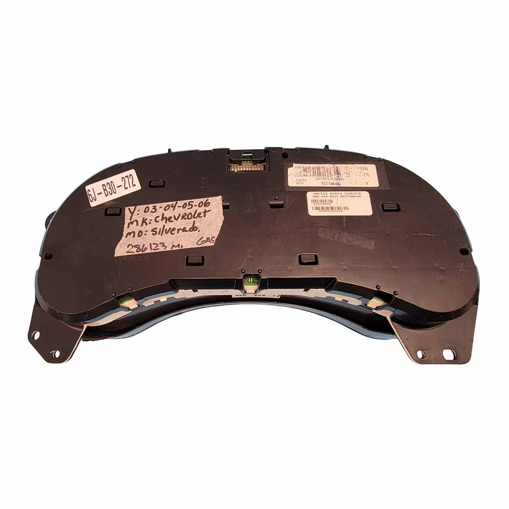 2003-2006 CHEVY SILVERADO USED INSTRUMENT CLUSTER PART #15114649