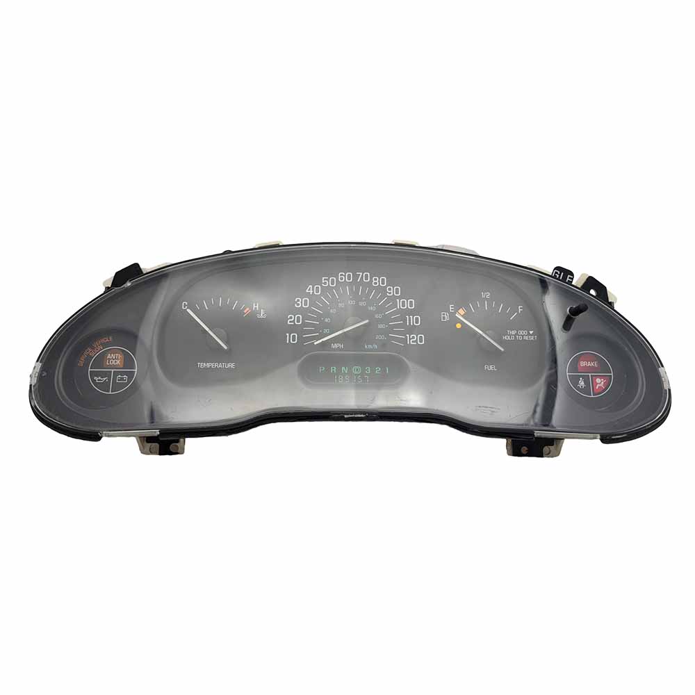 2003-2004 BUICK CENTURY USED INSTRUMENT CLUSTER PART #O9380864 6J B31 282 front2003 2004 BUICK CENTURY Instrument Cluster