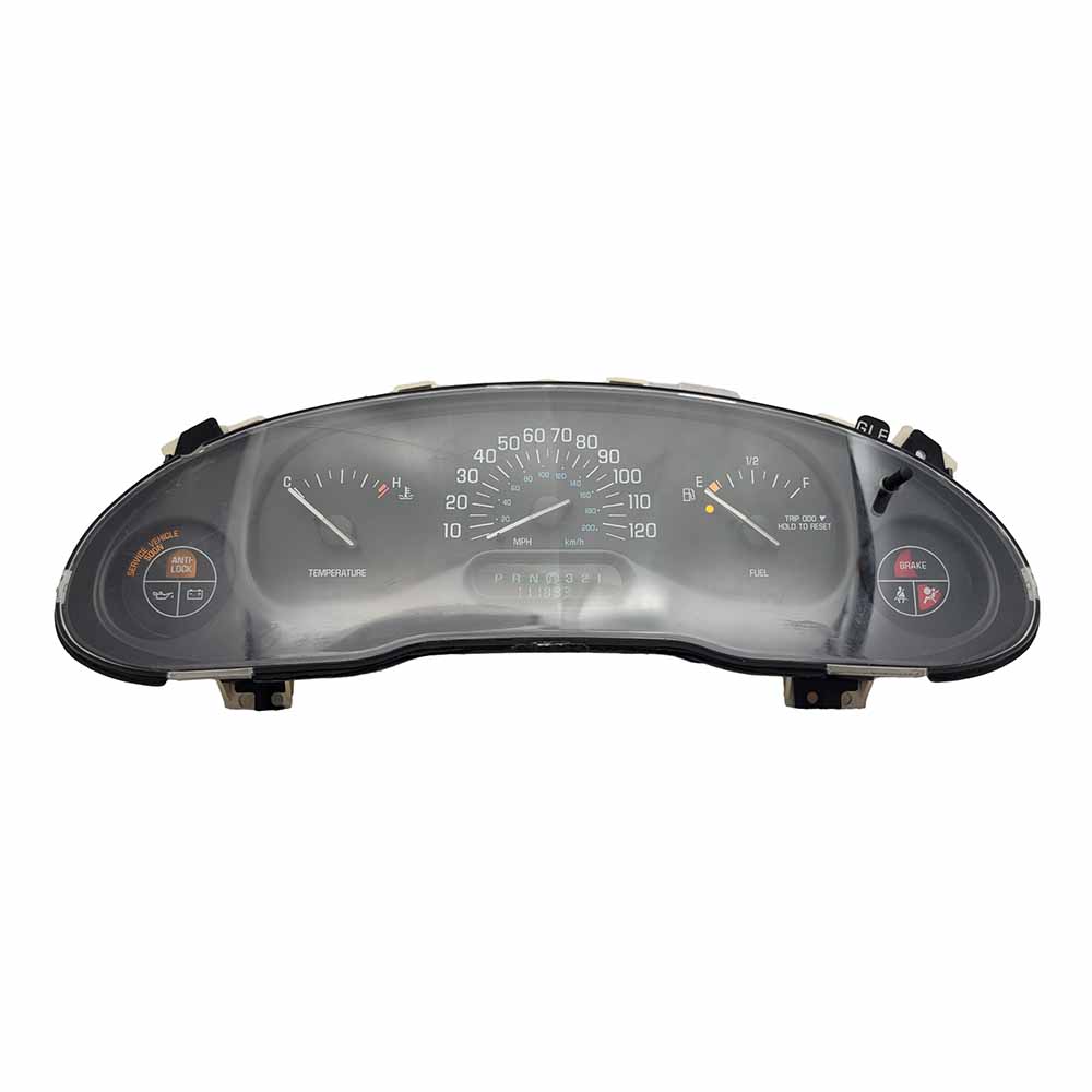 1997-2004 BUICK CENTURY USED INSTRUMENT CLUSTER PART #10314789 6J B31 288 front1997 2004 BUICK CENTURY Instrument Cluster