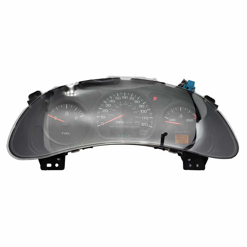 2000-2005 CHEVY IMPALA USED INSTRUMENT CLUSTER PART #10306205 6J B32 293 front2000 2005 CHEVY IMPALA Instrument Cluster