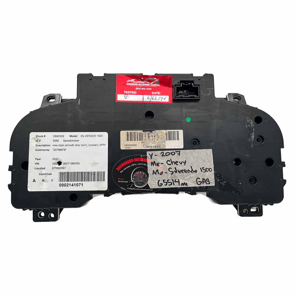 2007 CHEVY SILVERADO USED INSTRUMENT CLUSTER PART #28081459