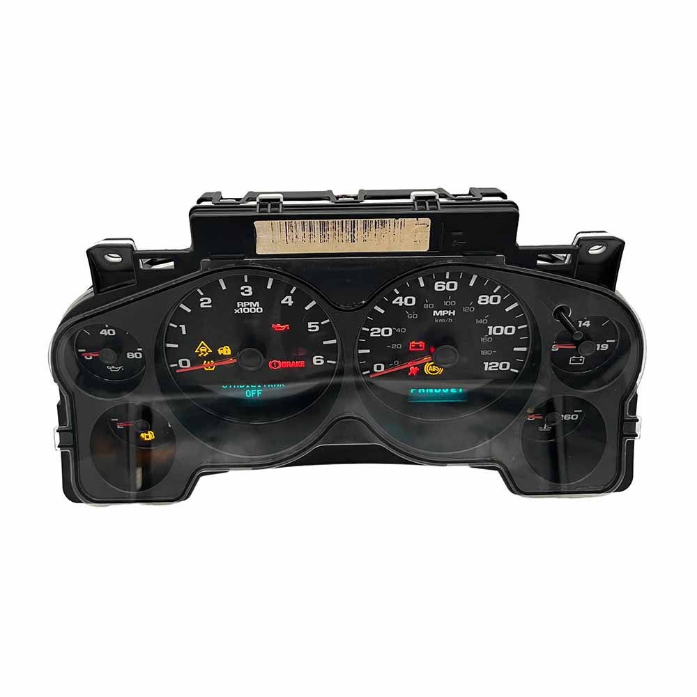 2007 CHEVY SILVERADO USED INSTRUMENT CLUSTER PART #28081459 6J B32 294 front2007 CHEVY SILVERADO Instrument Cluster