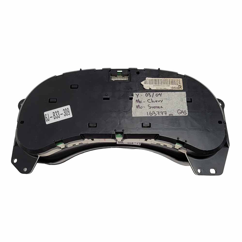 2003-2004 CHEVY SIERRA USED INSTRUMENT CLUSTER PART #15182146
