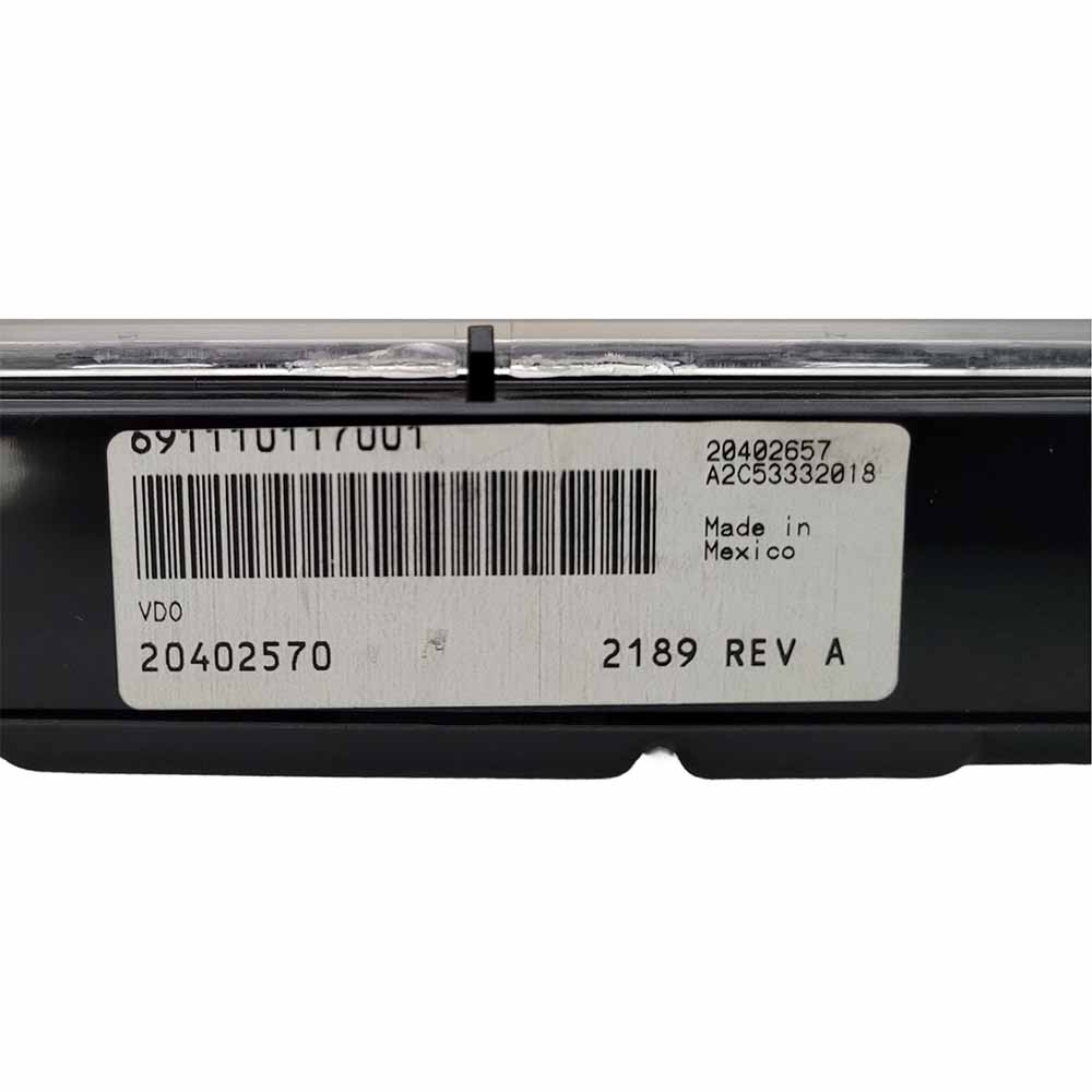 2008 MACK  USED INSTRUMENT CLUSTER PART #20402570