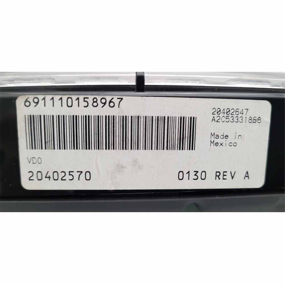 2007 MACK  USED INSTRUMENT CLUSTER PART #20402570