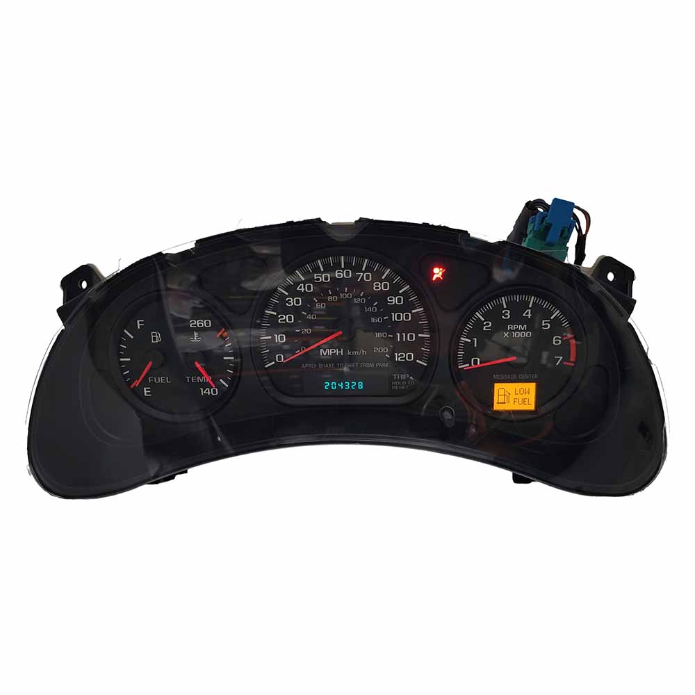 2002-2005 CHEVY IMPALA USED INSTRUMENT CLUSTER PART #10306207 6J B35 339 front2002 2005 Chevy Impala Instrument Cluster