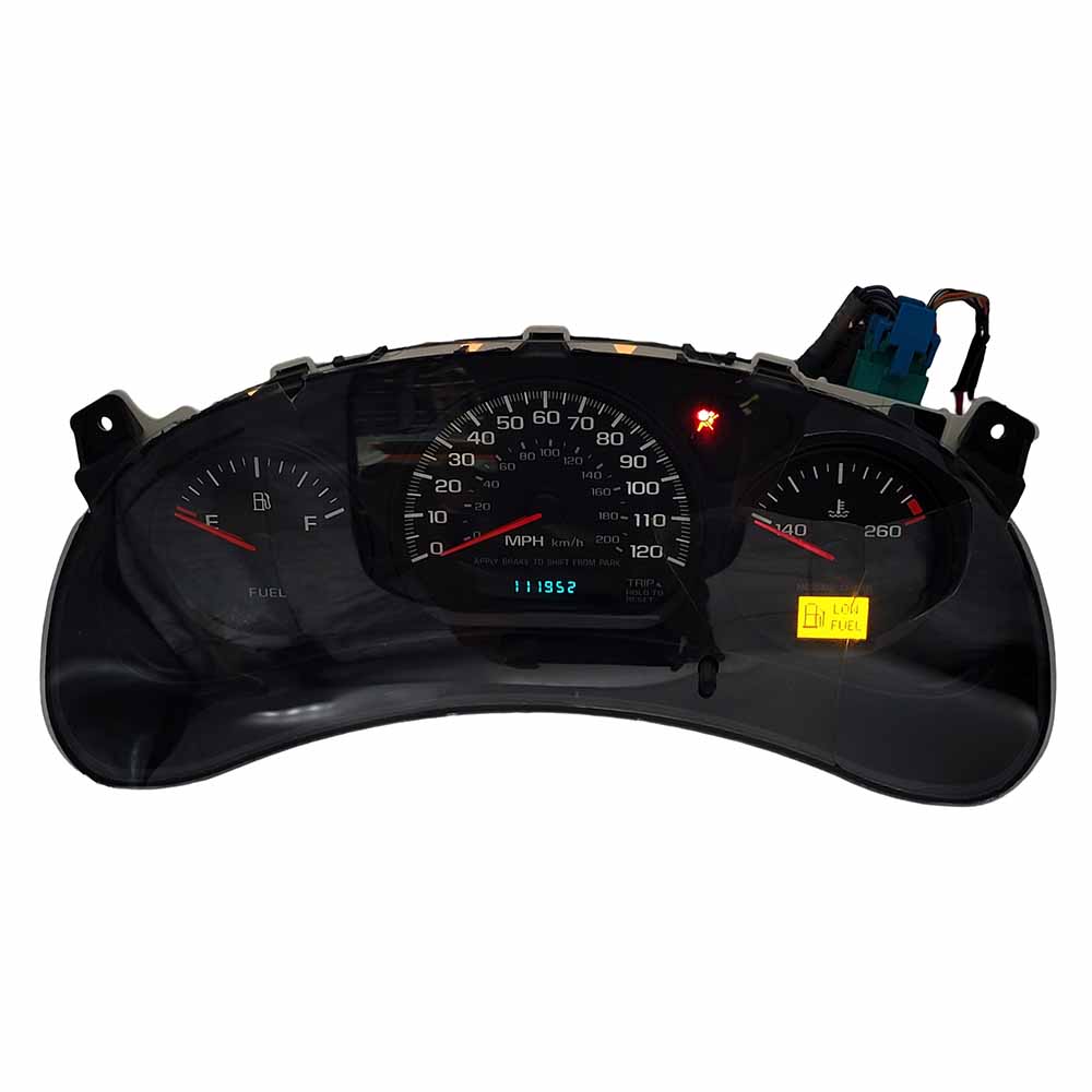 2002-2005 CHEVY IMPALA USED INSTRUMENT CLUSTER PART #10306205 6J B35 341 front2002 2005 Chevy Impala Instrument Cluster