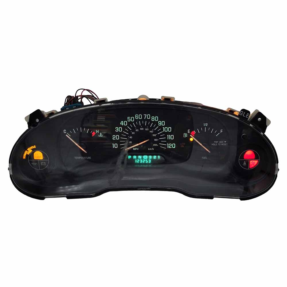 1997-2004 BUICK CENTURY USED INSTRUMENT CLUSTER PART # 6J B35 347 front1997 2004 Buick Century Instrument Cluster