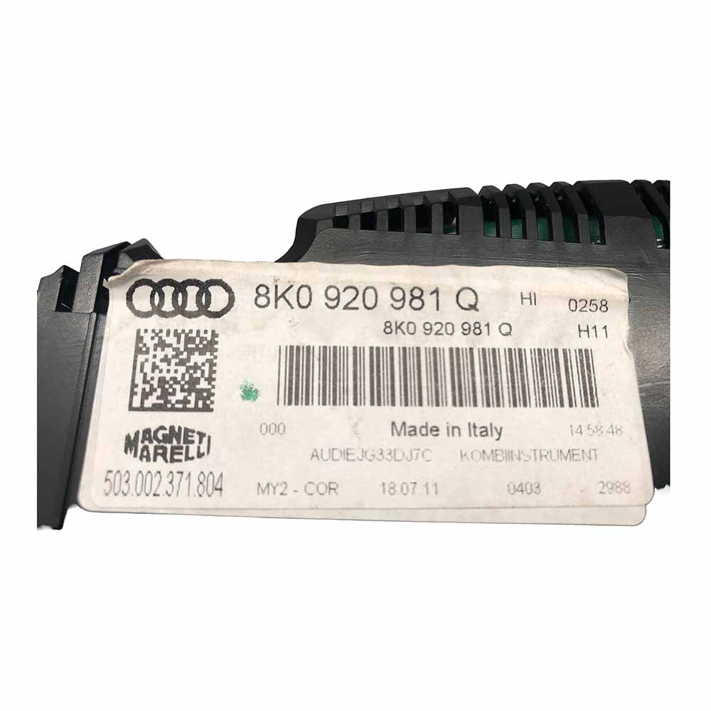 2011-2012 AUDI A5 USED INSTRUMENT CLUSTER PART #8K0920981Q