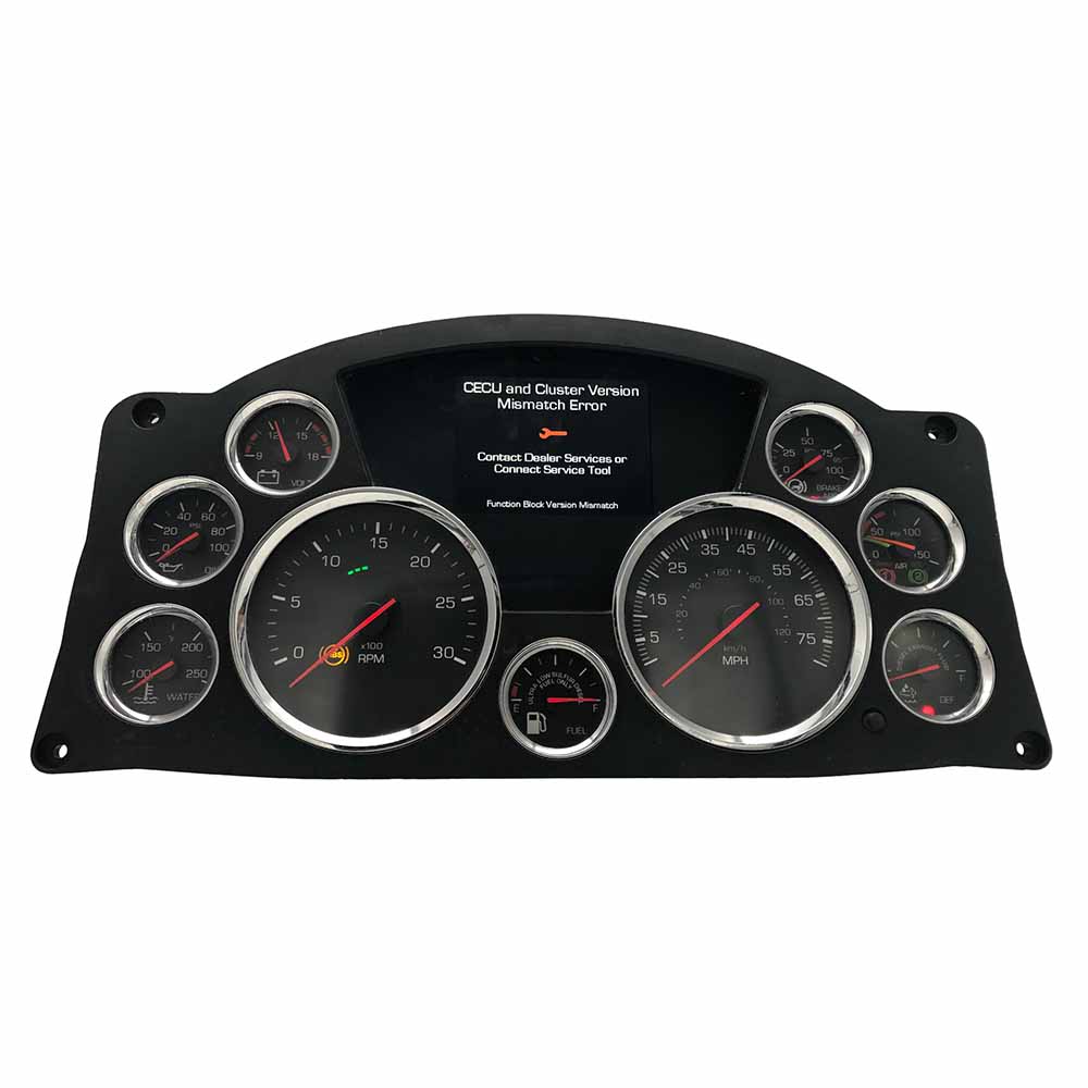 2012-2018 KENWORTH T680 USED INSTRUMENT CLUSTER PART #Q43113331104 6J B36 361 front2012 2018 Kenworth T680 Instrument Cluster