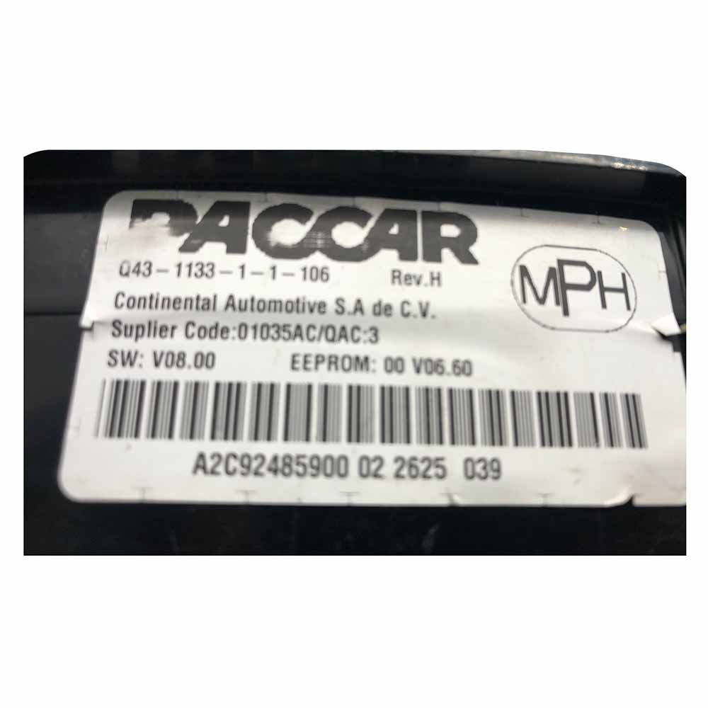 2012-2018 KENWORTH T680 USED INSTRUMENT CLUSTER PART #Q43113331106