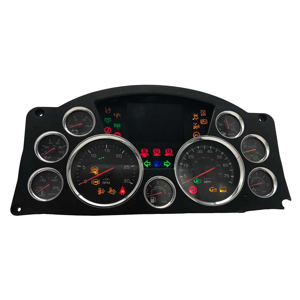 2012-2018 KENWORTH T680 USED INSTRUMENT CLUSTER PART #Q43113311108 6J B37 380 front2012 2018 Kenworth T680 Instrument Cluster