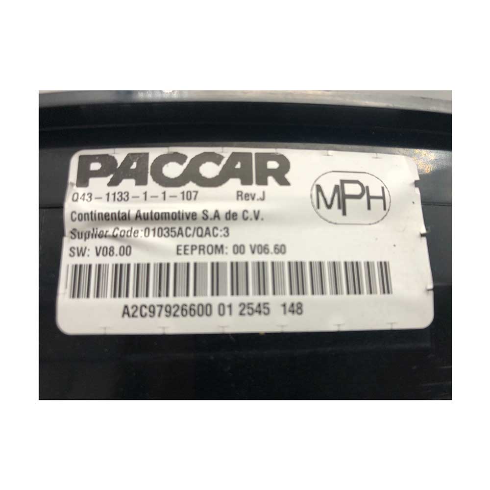 2012-2018 KENWORTH T680 USED INSTRUMENT CLUSTER PART #Q43113311107