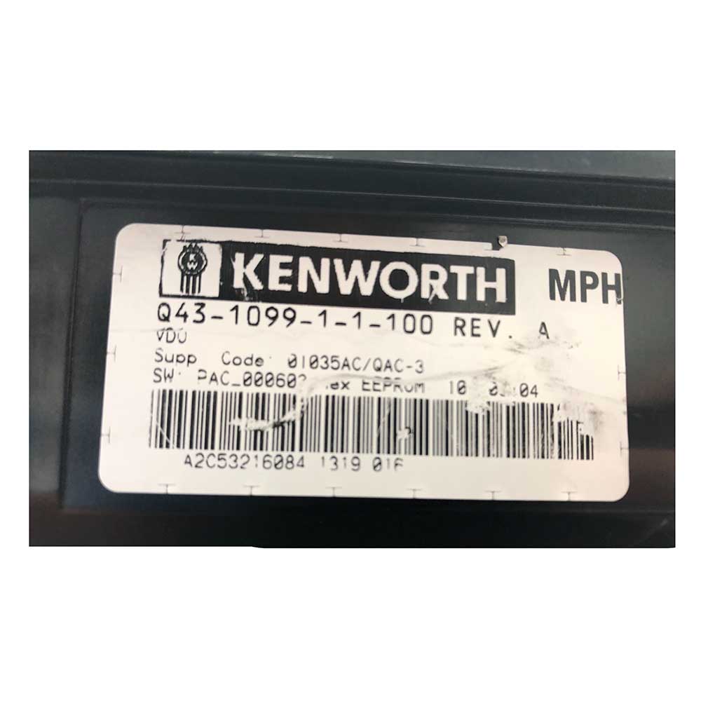 2008 KENWORTH T800 USED INSTRUMENT CLUSTER PART #Q43113311100