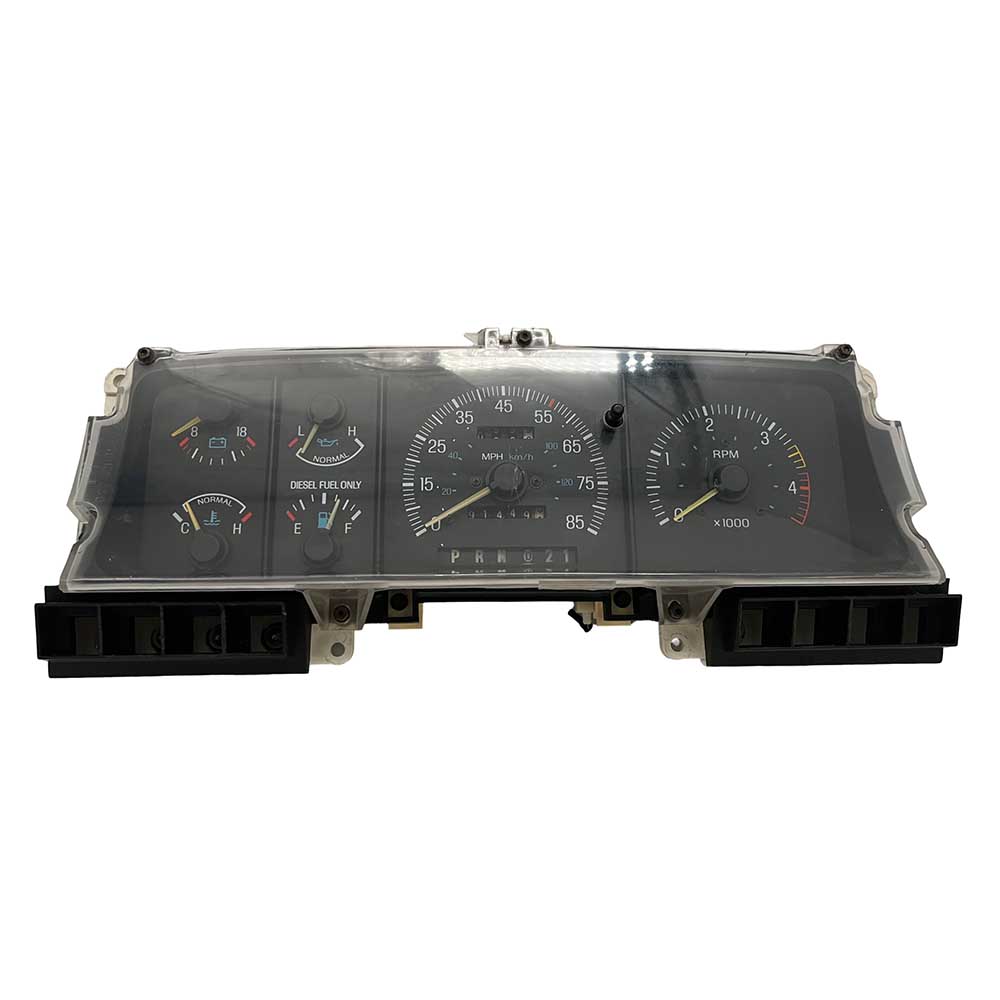 1987-1991 FORD F150 F250 F350 USED INSTRUMENT CLUSTER PART #E7TF-10B885B 6J B38 397 front1987 1991 Ford F150 F250 F350 Instrument Cluster