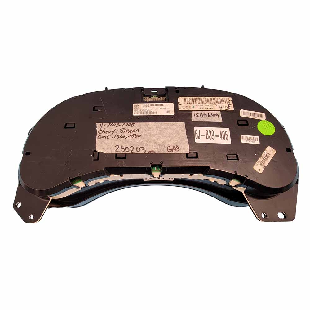 2003-2005 CHEVY SIERRA USED INSTRUMENT CLUSTER PART #15114649