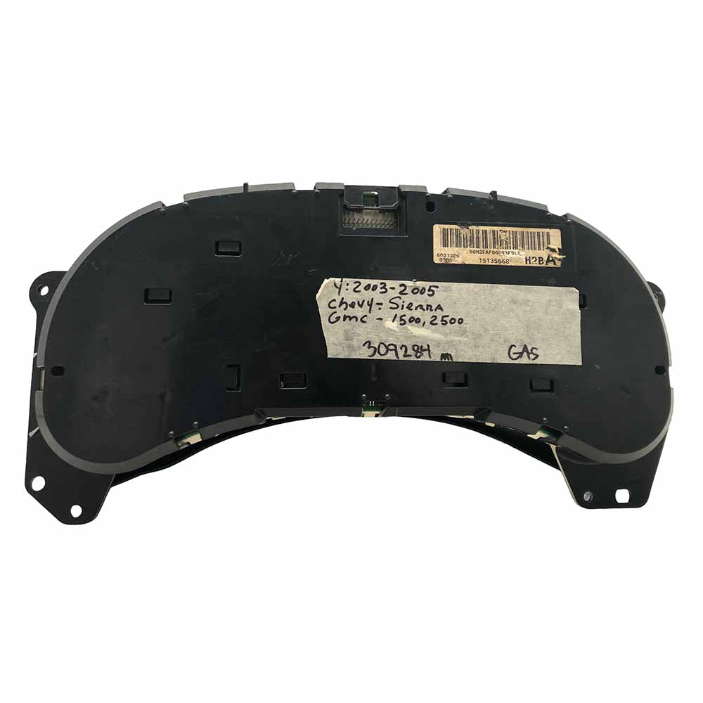 2003-2005 CHEVY SIERRA USED INSTRUMENT CLUSTER PART #15135668