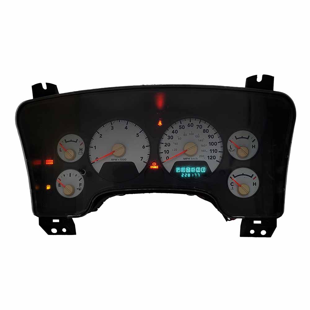 2007 DODGE RAM 1500 USED INSTRUMENT CLUSTER PART #P05172047AG 6J B40 423 front2007 Dodge RAM 1500 Instrument Cluster