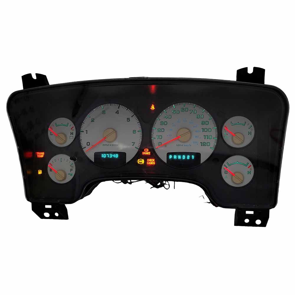 2004-2005 DODGE RAM 1500 USED INSTRUMENT CLUSTER PART #P56051101AE 6J B40 430 front2004 2005 Dodge RAM 1500 Instrument Cluster